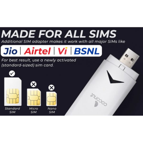 COCONUT 4G|5G DATA CARD DUAL BAND WUD04 KONNECT - Image 4