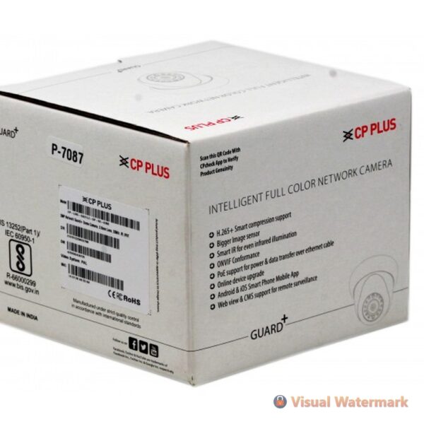 CP PLUS IP DOME 2MP NIGHT COLOR (DA21L2) 3.6MM