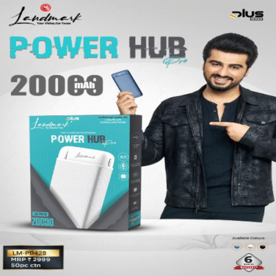 Landmark 20000 mAh Power Bank 2.4A Fast Charge Smart Display (Black, Lithium Polymer)