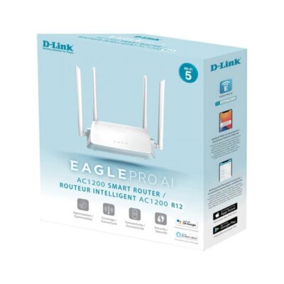 DLINK WIRELESS ROUTER DUAL BAND GIGA R12 (EAGLE PRO AI) 1200 MBPS