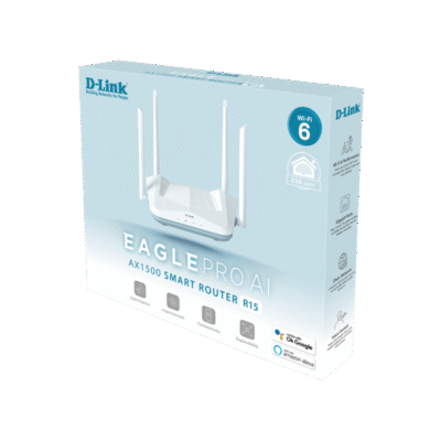 DLINK WIRELESS ROUTER DUAL BAND GIGA R15 (EAGLE PRO AI) 1500 MBPS