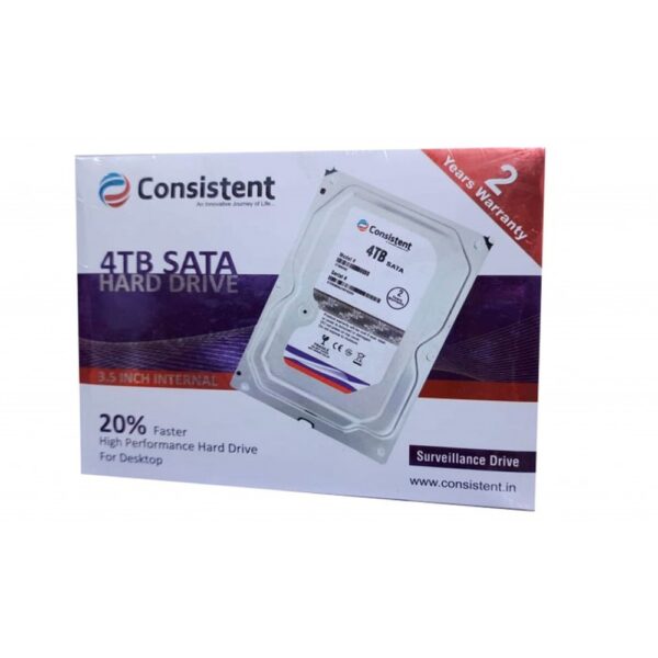 CONSISTENT PULLOUT INTERNAL HARD DISK 4TB SATA (2 YEAR) DESKTOP