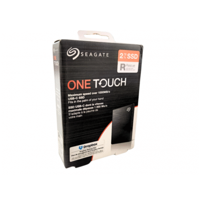 SEAGATE EXTERNAL SSD 2TB ONE TOUCH (USB C) BLACK