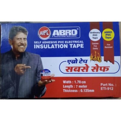 ABRO PVC ELECTRICAL INSULATION TAPE 18MM X 0.125MM X 6M (PACK OF 30) (WHITE)