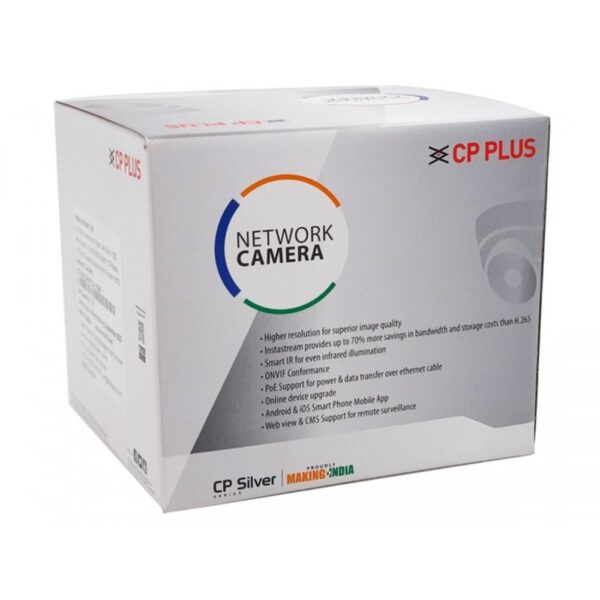 CPPLUS IP DOME 4MP (DA41PL3YC) 3.6MM SILVER WITH AUDIO