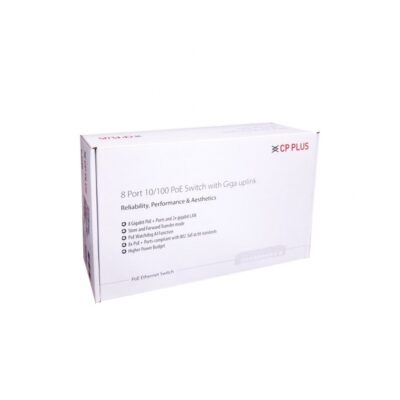 CPPLUS POE SWITCH 8 PORT (8 NORMAL + 2 GIGA UPLINK) 8FE+2GE