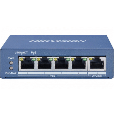 HIKVISION POE SWITCH 4 PORT (4 GIGA + 1 GIGA UPLINK) 3E0505P E