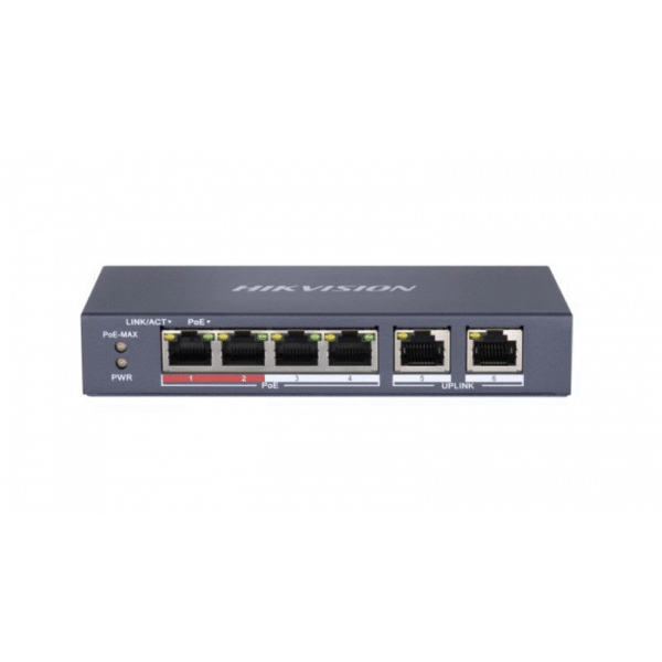 HIKVISION POE SWITCH 4 PORT (4 NORMAL + 2 UPLINK) 3E0106P - Image 2