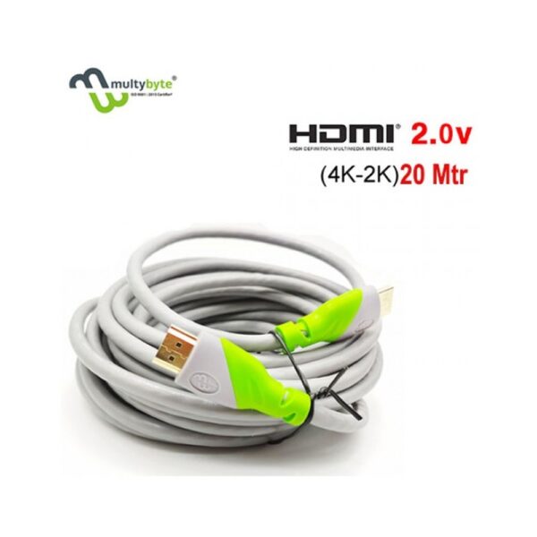 MULTYBYTE HDMI CABLE 20M 4.95GB/S 4K 60HZ - Image 2