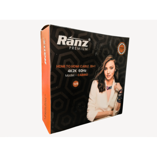 RANZ HDMI CABLE 10M 4K 30HZ 1080P WITH ETHERNET 10.2GB/S SPEED