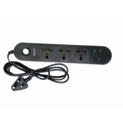 RANZ SPIKE 3 SOCKET 1 SWITCH 2M WITH 2 USB | 2 TYPE C PORTS