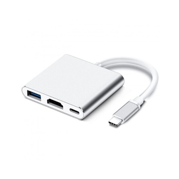RANZ TYPE C HUB 3 PORT (USB 3.0|HDMI|TYPE C) PREMIUM