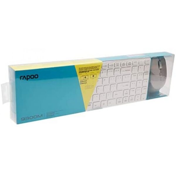 RAPOO KEYBOARD MOUSE COMBO WIRELESS (9300M) WHITE