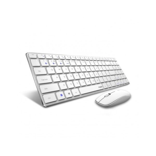 RAPOO KEYBOARD MOUSE COMBO WIRELESS (9300M) WHITE - Image 2