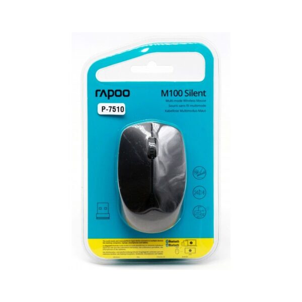 RAPOO MOUSE BLUETOOTH WIRELESS M100 (GREY) MULTY MODE