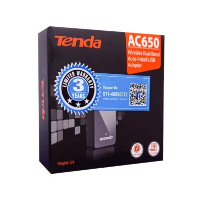 TENDA USB WIFI ADAPTER 650 MBPS DUAL BAND (U9)