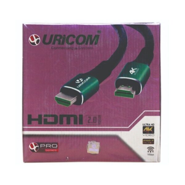 URICOM HDMI CABLE 3M 4K 60HZ 1080P WITH ETHERNET 18GB/S SPEED