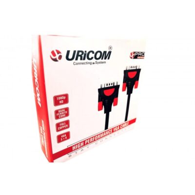 URICOM VGA CABLE 5M VGA 3+6 FULL COPPER HD 1080P PRO SERIES