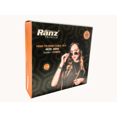 RANZ HDMI CABLE 1.5M 4K 30HZ 1080P WITH ETHERNET 10.2GB/S SPEED