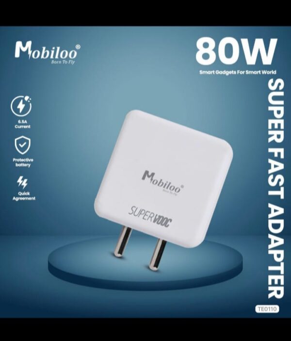 MOBILOO 80W Fast Charger | VOOC, Dash, SuperVOOC, Warp