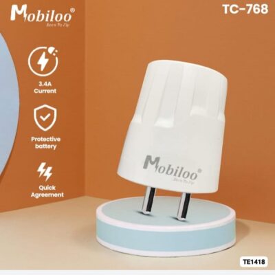 MOBILOO 3.4A AMP DUAL USB CHARGER WITH AUTO CUT-TC768