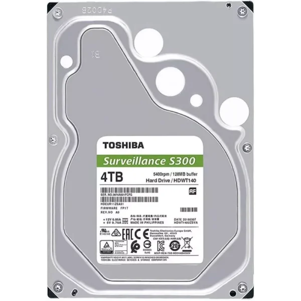 Toshiba 4TB SATA 3.5 Inch Surveillance CCTV Hard Disk - Image 3